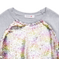 Beautees Girl's Flip Rainbow Sequin Top Gray Size Medium