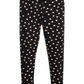 Epic Threads Toddler Girl's Metallic Heart Print Leggings Black Size 3T