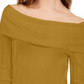 INC International Concepts Women's Off-The-Shoulder Ribbed Sweater Yellow Size Large