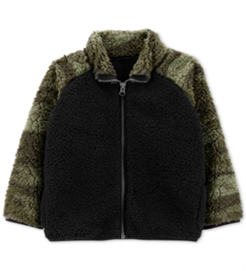Carter's Toddler Boy's Zip up Sherpa Jacket Green Size 2T