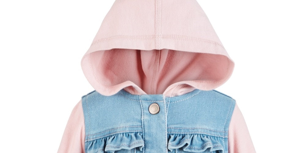 First Impressions Baby Girl's Hooded Denim Jacket  Blue Size 3-6MOS