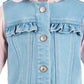 First Impressions Baby Girl's Hooded Denim Jacket  Blue Size 3-6MOS