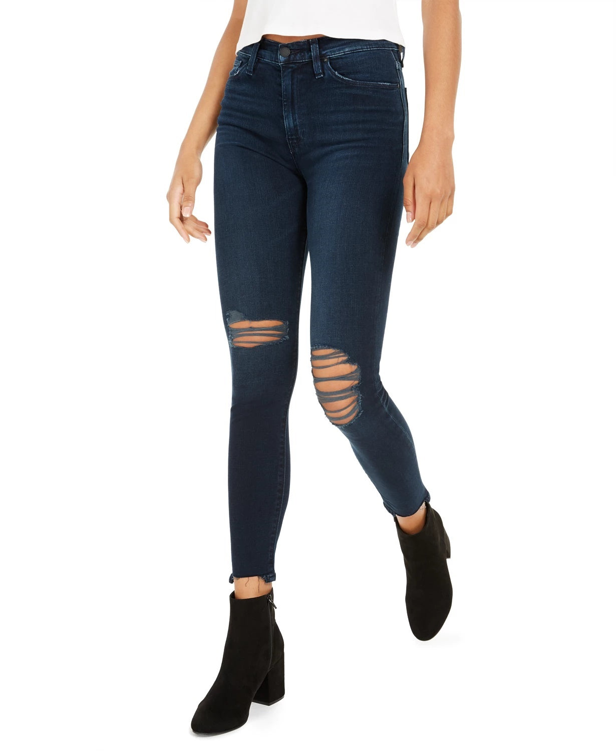 Hudson Women's Blue Heather Skinny Jeans Blue Size 26