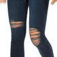 Hudson Women's Blue Heather Skinny Jeans Blue Size 26