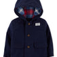 Carter's Baby Boy's Button Front Hooded Jacket Blue Size 6MOS