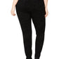 Style & Co Women's Plus Printed Mid Rise Leggings Black Size 14W