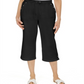 Karen Scott Women's Studded Capris Black Size Petite Small