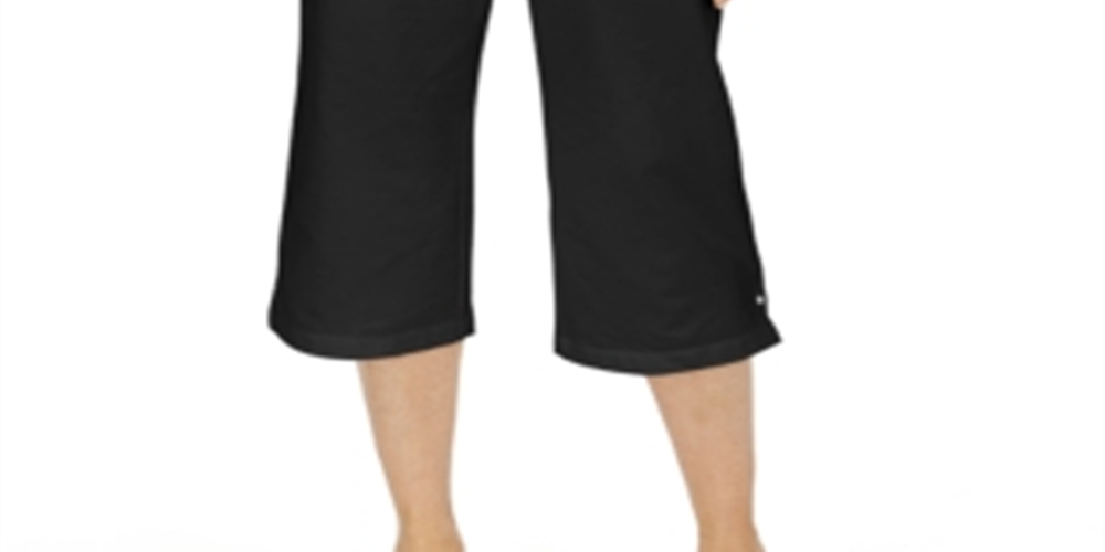 Karen Scott Women's Studded Capris Black Size Petite Small