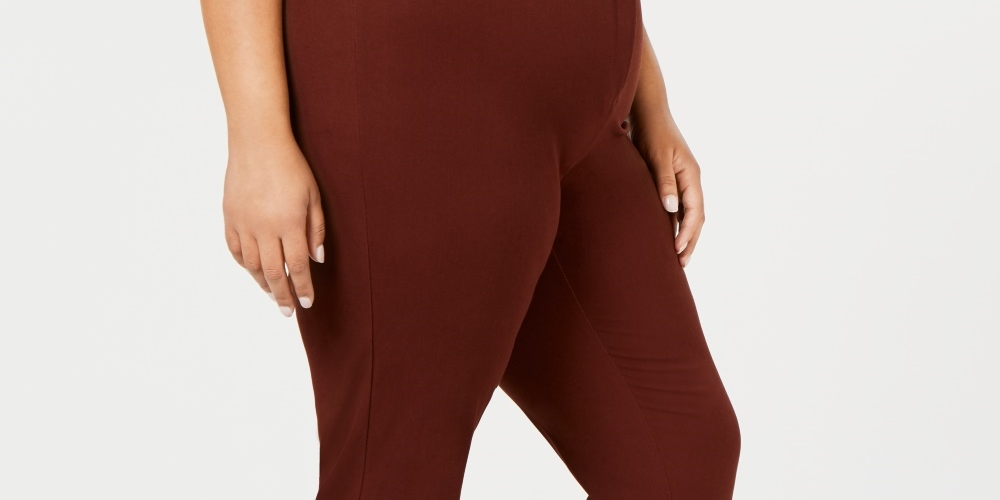 Alfani Women's Ankle Pants Brown Size 26W