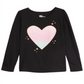 Epic Threads Toddler Girl's Ombre Heart T-Shirt Black Size 3T