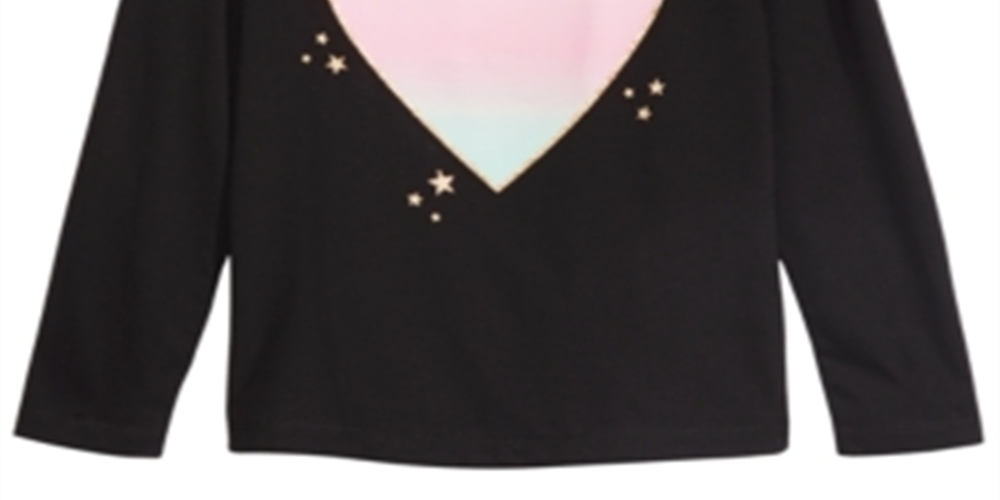 Epic Threads Toddler Girl's Ombre Heart T-Shirt Black Size 3T