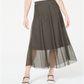 Alfani Women's Pull-on a-Line MIDI Skirt Green Size X-Large