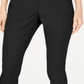 INC International Concepts Women's Ruched Hem Cropped Pants Black Size 8 Petite