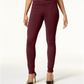 Style & Co Women's Seam Front Ponte Knit Leggings Purple Size Petite L