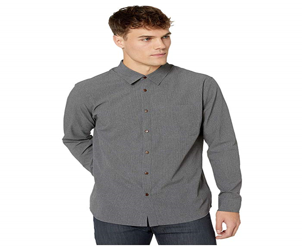 Quiksilver Men's Tech LS Shirt Black Black Size M
