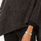 Karen Scott Women's Envelope Poncho Black Size Small