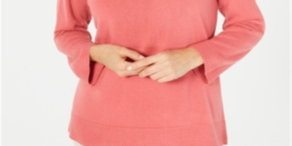 Karen Scott Women's Boatneck Sweater Pink Orchid  Size Petite XL