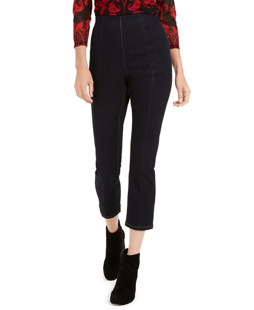 INC International Concepts Women's High-Waist Skinny Cropped Jeans Blue Size 0
