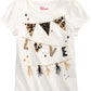 Epic Threads Toddler Girls Love Flags T-Shirt  White Size 4T