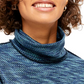 Free People Women's Sunny Days Knit Oversized Turtleneck Sweater Blue Size X-Large