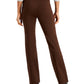 Style & Co Women's Comfort Waist Bootcut Pants Brown Size Petite M