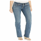 Silver Jeans Co. Women's Suki Mid Rise Curvy Fit Slim Bootcut Jeans Jeans Blue Size 24X33