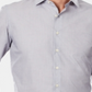 Kenneth Cole Men's Regular Fit Striped Dress Shirts Gray Size 27