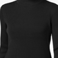 Karen Scott Women's Cotton Ribbed Mock Neck Sweater Black Size Petite L