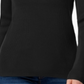 Karen Scott Women's Cotton Ribbed Mock Neck Sweater Black Size Petite L