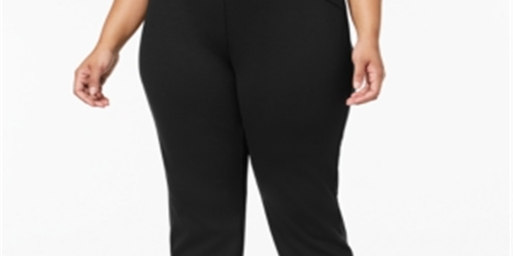 Charter Club Women's Plus Ponte Knit Pants Black Size 14W