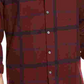 Alfani Men's Burgundy Check Long Sleeve Classic Fit Button Down Casual Red Size Medium