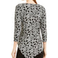 Alfani Women's Asymmetrical Geometric Blouse Black Size Medium