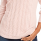 Charter Club Women's Cable Knit Button Trim Sweater Flamingo Pink Size Petite XL