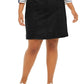 Karen Scott Women's Plus Knit Waistband Skort Black Size 22W