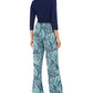 NY Collection Women's Printed SurPetite Lice JumPetite Suit Navy Size Petite XL