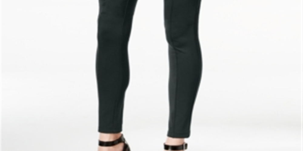 Style & Co Women's SeaPonte Knit Skinny Pants Gray Size Petite XL