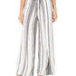 Style & Co Women's Striped Tie Waist Wide Leg Pants Black Size Medium