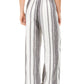 Style & Co Women's Striped Tie Waist Wide Leg Pants Black Size Medium