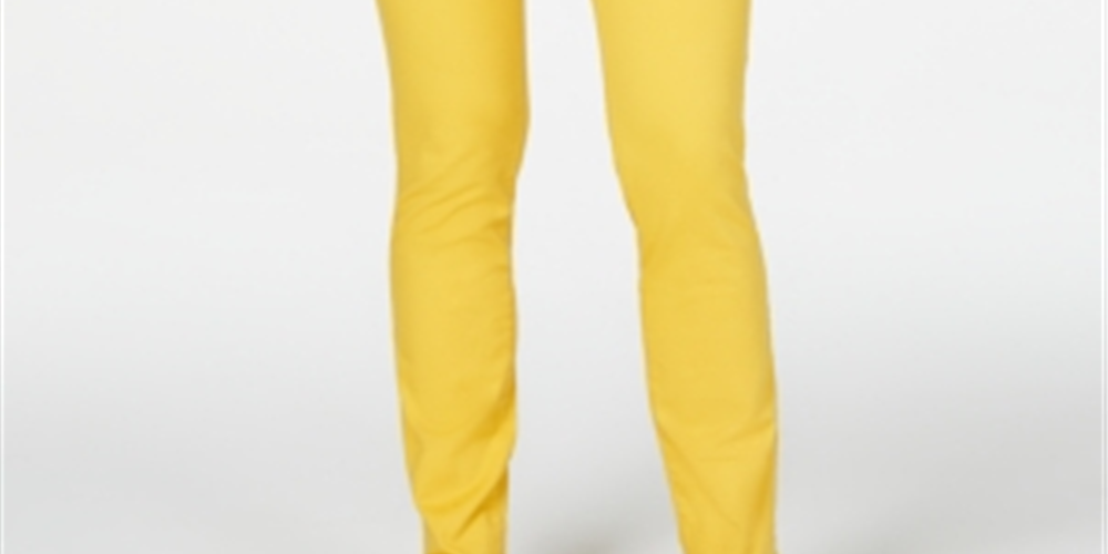 Charter Club Women's Lexington Straight Leg Jeans Yellow Size 8
