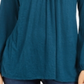 Style & Co Women's Lace Shoulder Top Green Size Petite L