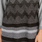 JM Collection Women's Metallic Stitched Drop Shoulder Sweater Black Size X-Large