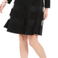 R&M Richards Women's Long Sleeve V Neck Knee Length Fit Flare Dress Black Size 8 Petite