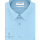 Calvin Klein Men's Classic Regular Fit Stretch Flex Collar Solid Dress Shirt Blue Size 17.5X34-35
