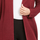 Alfani Women's Metallic Open Front Cardigan Red Size XX-Large