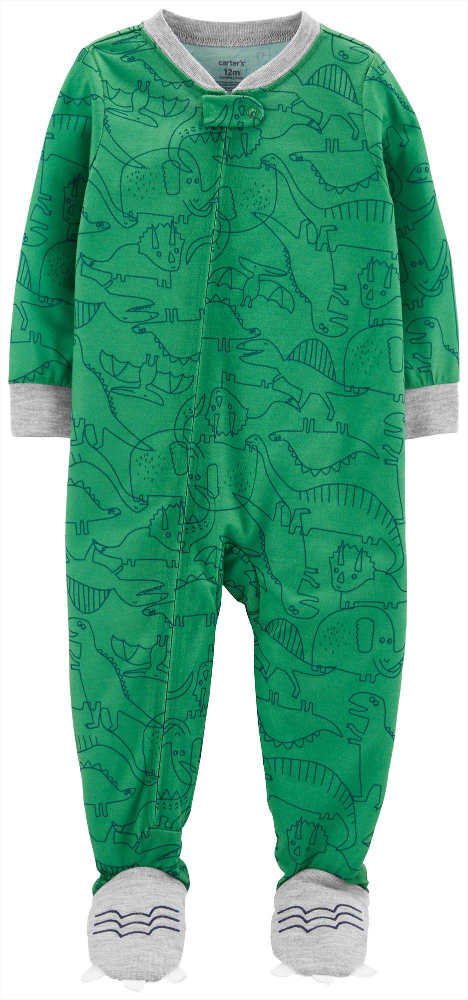 Carter's Baby Boy's 1 Pc Dinosaur Print Pajama Green Size 18MOS