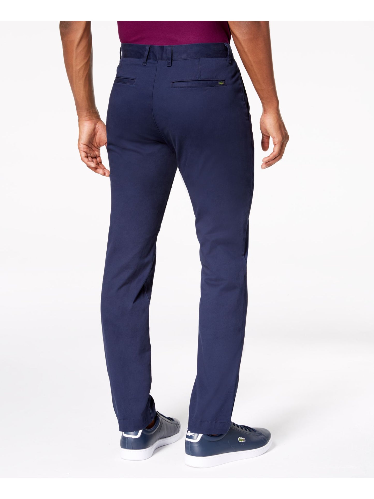 Lacoste Men's Regular Fit Cotton Gabardine Chino Pants Blue Size 46X32