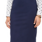 Charter Club Women's Ponte Knit Pencil Skirt Blue Size 6
