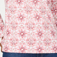 Karen Scott Women's 3/4 Sleeve Printed Henley Pink Size Large