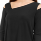 Alfani Women's Asymmetrical Cut Out Top Black Size Petite S/M