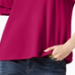 INC International Concepts Women's Bell Sleeve Crew Neck Top Pink Size Petite Medium